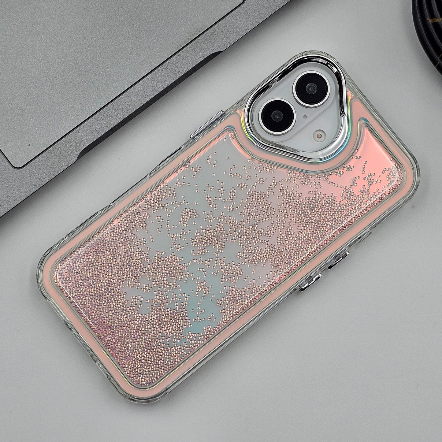 iPhone 16 Series Quick Sand Glitter Case